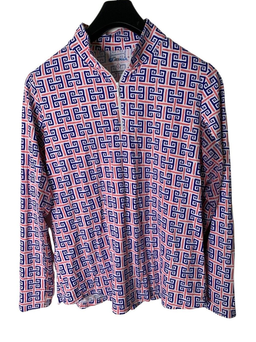 IBKUL 1/4 zip long sleeve golf shirt women's size large